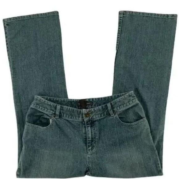 Liz Claiborne Womens Bootcut Blue Medium Wash Comfort Jeans Size 12 Petite - Picture 2 of 9